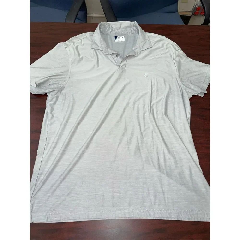 Izod Golf Men’s Light Grey Polo Shirt Size X-Large
